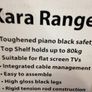 TV Tables Black Toughened Piano Glass 3 Tier 80 cm Wide Image 6
