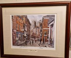 Limited Edition signed "Low Petergate" by M.J Braithwaite framed print