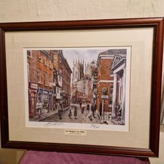 Limited Edition signed "Low Petergate" by M.J Braithwaite framed print