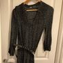Zara midi black/white dots belted dress size medium Image 10