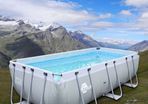 Family Pool 4x2x1m Steel Frame Pool Garden Pool Steel Tubular Pool Swimming Pool
