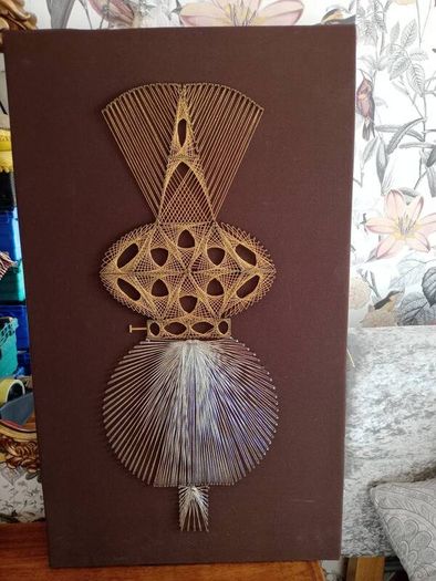 Large Mid-Century String Art