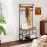 Industrial Coat Stand Hallway Shoe Rack Image 3