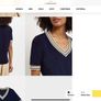 River Island Navy Gold Trim T-Shirt Image 4