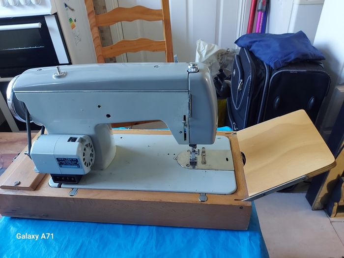 Novum Electric Sewing Machine with Sew-Tric Motor with Pedal and power supply, Round Pin Plug, A true Blast from the Past