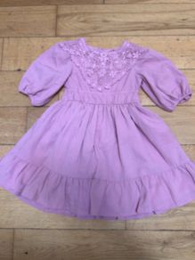 monsoon Girls Crochet Yoke Dress.