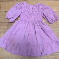 monsoon Girls Crochet Yoke Dress.
