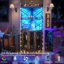 Corner Bar Cabinet with Socket, Industrial Wine Cabinet with LED Strip and Glass Holder, 5 Tier Spirit Rack for Home Image 3