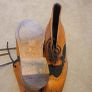 London Brogue Tan & Blue canvas boots Image 3