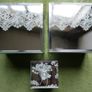 Trinket Jewellery Box Mirrored Glass White Lace Floral Pattern (30 Each) Image 4