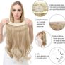 Hair Extension 18 Inch Invisible Adjustable Wire Hair Piece Curly Wavy Long Synthetic Hairpieces for Women Natural Heat Temperature Fiber (18 Inch (Pack of 1), Honey Blonde/Bleach (MULTIPLE COLOURS AVAILABLE) Image 2