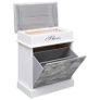 Shoe Cabinet Grey 50x28x58 cm Paulownia Wood Image 10