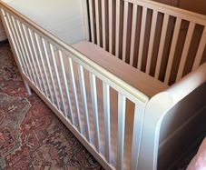 Mamas & Papas Mia Sleigh Cot Bed  White/Ivory
