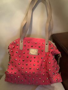 Coral & Cream Studded Bag