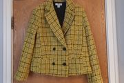 Primark Yellow  Tweed Style Box Jacket.    S.14.   B.N.W.T