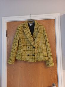 Primark Yellow  Tweed Style Box Jacket.    S.14.   B.N.W.T