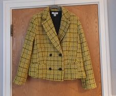 Primark Yellow  Tweed Style Box Jacket.    S.14.   B.N.W.T