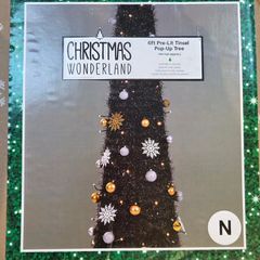 Pop Up 6ft Tinsel Christmas Tree