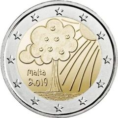 Malta 2 Euro Commemorative Coin 2019 - Nature and Environment. Uncirculated.