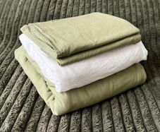 IKEA Duvet Cover Set Double. Grey Green
