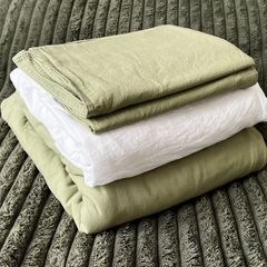 IKEA Duvet Cover Set Double. Grey Green