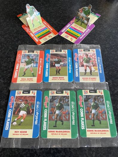 Vintage Sealed Kelloggs World Cup 1994 Ireland Pop Up Trading Card Lot