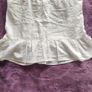 FF Tesco White Embroidered Floral Cotton Cami Top Peplum Hem Image 7
