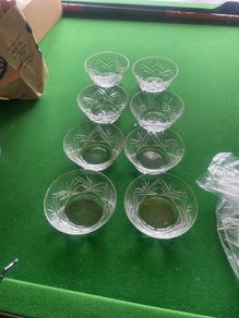 12 small crystal bowls
