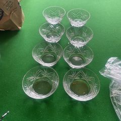 12 small crystal bowls