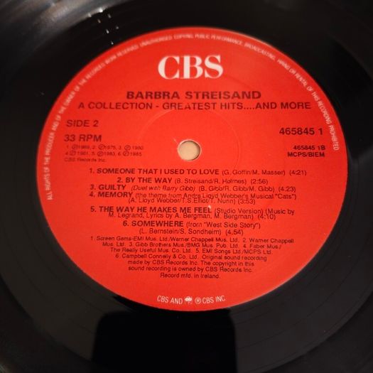 Barbara Streisand - Greatest hits ... and more Irish Pressing