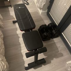 Adjustable Dumbbells and Bench