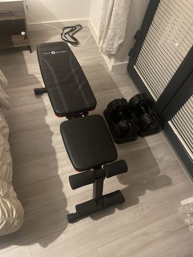 Adjustable Dumbbells and Bench