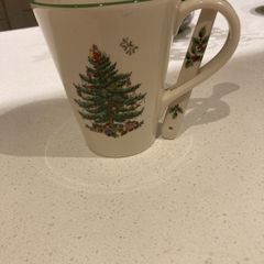 Spode Christmas Tree Mug and Spoon Set - as new