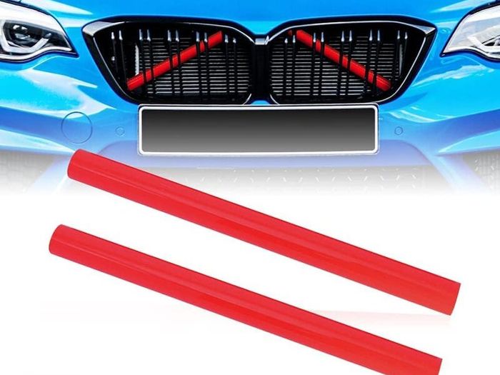 2PCS Grille Insert Trims Stripe for BMW,Front Grille Trim Stripes Cover Compatible with F20 F30 F21 F22 F23 F31 F32 F33 F34 F36 F40 F44,Red