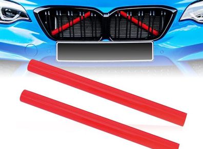 2PCS Grille Insert Trims Stripe for BMW,Front Grille Trim Stripes Cover Compatible with F20 F30 F21 F22 F23 F31 F32 F33 F34 F36 F40 F44,Red