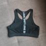 Black sports bra with white lettering, size 10 Image 3
