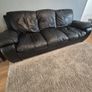 3 & 2 seater black sofa Image 5