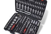 193 pcs 1/4" &amp; 3/8" &amp; 1/2" Drive Socket Bit Set with Ratchet Tool Set