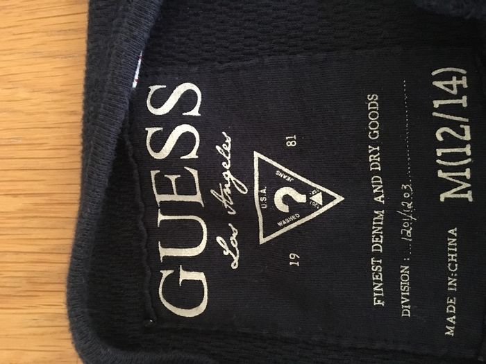 Guess long sleeve top in navy size 12