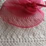 Burgundy wedding fascinator Image 2