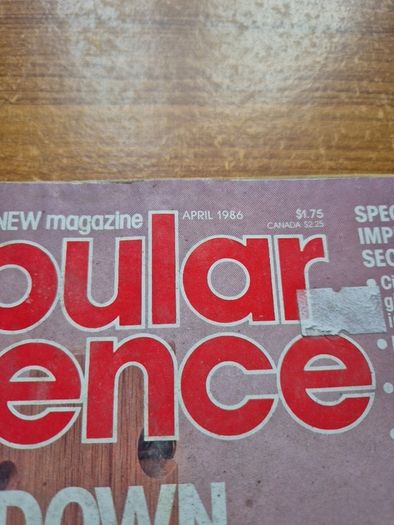 Vintage Popular Science April 1986 Magazine