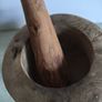 Olive Wood Mortar & Pestle Rustic Image 8
