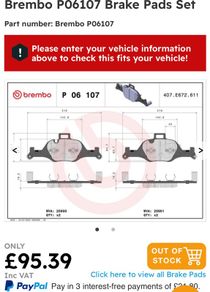 bmw brembo front brake pads, 3,4,5 series