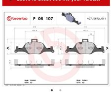 bmw brembo front brake pads, 3,4,5 series