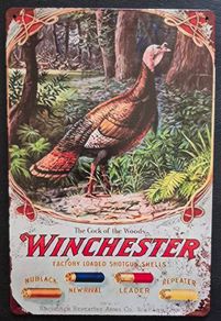 Winchester firearms company, vintage style metal sign .
