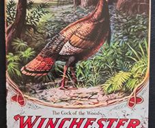 Winchester firearms company, vintage style metal sign .