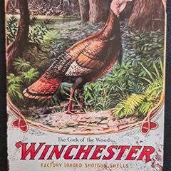 Winchester firearms company, vintage style metal sign .