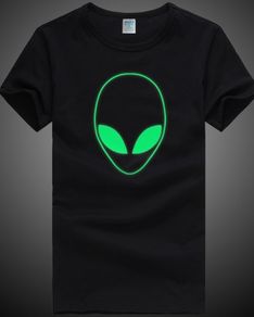 Alien t shirt glow in the dark t shirts for men XXL TEE TOP GREAT BIRTHDAY GIFT