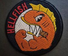 The simpsons, hellfish, Cloth patch.