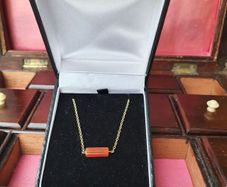 Carnelian Necklace 9ct Gold